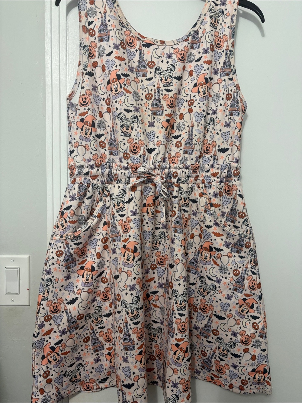 The Magic Box Disney Halloween print scuba athletic dress with shorts